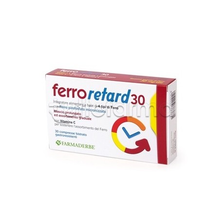 Ferro Retard per Formazione Globuli Rossi 30 Compresse