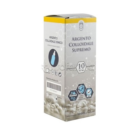 Argento Colloidale Supremo 10 Ppm Certificato Con Contagocce 100ml Argento Colloidale Supremo 10 Ppm Certificato Con Contagocce 100ml