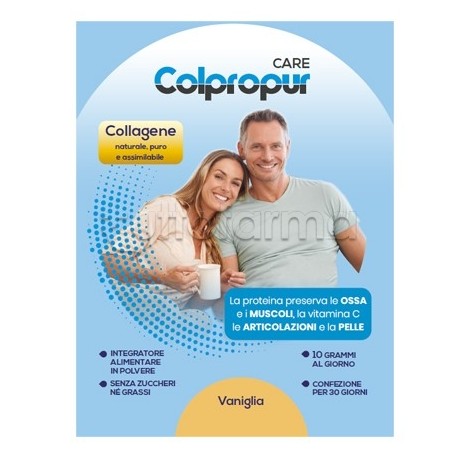 Colpropur Care Integratore per Articolazioni con Collagene Gusto Vaniglia 300gr Colpropur Care Integratore per Articolazioni con Collagene Gusto Vaniglia 300gr