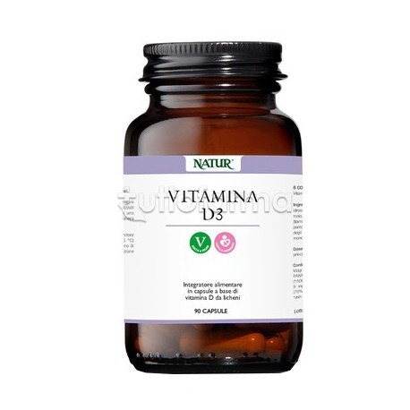 Natur Vitamin D3 Integratore Ricostituente 90 Capsule