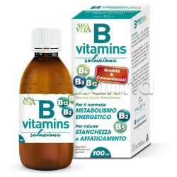 flacone di Sanavita B Vitamins Soluzione Vitaminica per Difese Immunitarie 100ml