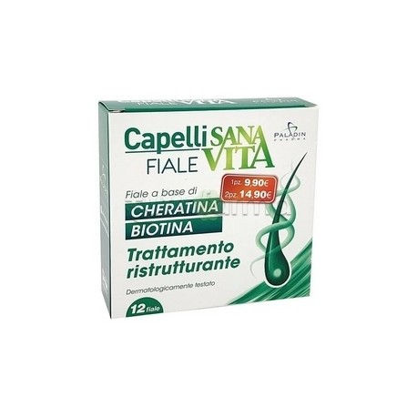 Sanavita Capelli Trattamento Ristrutturante per Capelli 12 Fiale