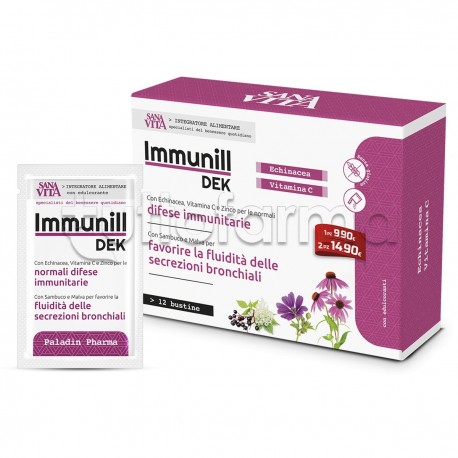 Sanavita Immunil Dek Integratore per Difese Immunitarie 12 Bustine Sanavita Immunil Dek Integratore per Difese Immunitarie 12 Bustine