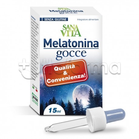 Sanavita Melatonina Gocce Integratore per Sonno 15ml Sanavita Melatonina Gocce Integratore per Sonno 15ml