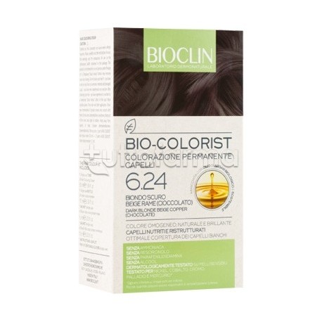 Bioclin Bio-Colorist 6.24 Biondo Scuro Beige Rame per Colorazione Permanente Kit Bioclin Bio-Colorist 6.24 Biondo Scuro Beige Rame per Colorazione Permanente Kit