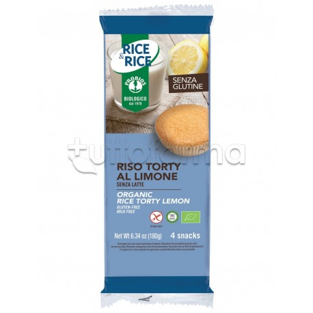 Probios Rice&Rice Riso Torty al Limone Senza Glutine 4 Snack Probios Rice&Rice Riso Torty al Limone Senza Glutine 4 Snack
