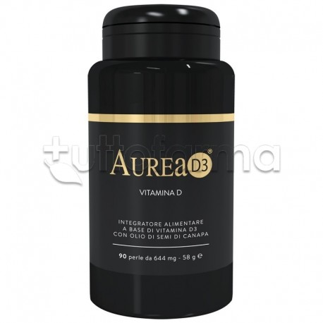 Aurea D3 Integratore con Vitamina D e Olio di Canapa 90 Perle Aurea D3 Integratore con Vitamina D e Olio di Canapa 90 Perle