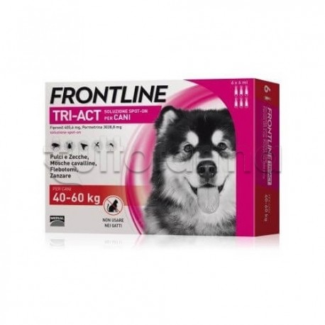 Frontline Tri-Act Antiparassitario per Cani 40-60Kg 6 Pipette