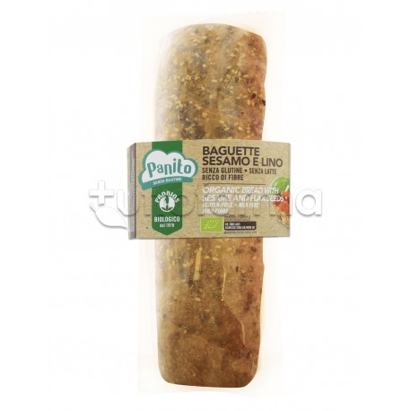 Probios Panito Baguette con Semi di Sesamo e Lino Senza Glutine 180g Probios Panito Baguette con Semi di Sesamo e Lino Senza Glutine 180g
