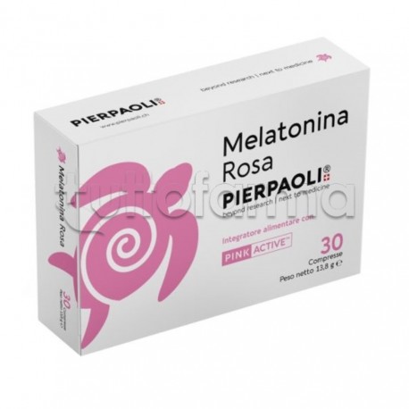 Dr. Pierpaoli Melatonina Rosa Integratore Rilassante per Donne 30 Compresse