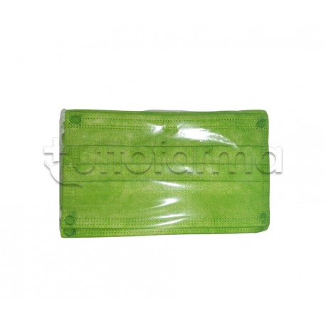 Mascherina Chirurgica Monouso a Triplo Strato My Mask Pro Verde - Confezione 10 Pezzi - 20 Centesimi a Mascherina