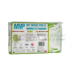 Mascherina Chirurgica Monouso a Triplo Strato My Mask Pro Verde - Confezione 10 Pezzi - 20 Centesimi a Mascherina