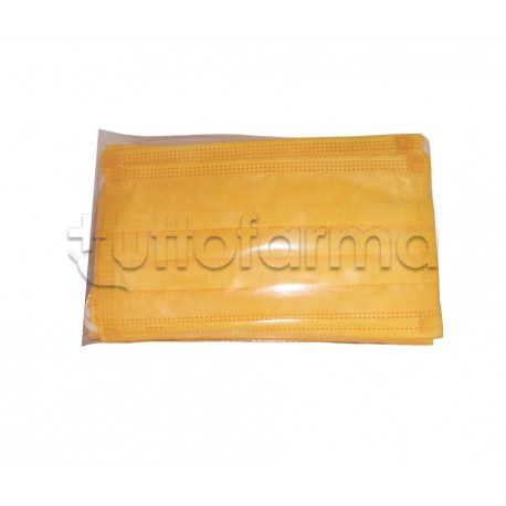 Mascherina Chirurgica Monouso a Triplo Strato My Mask Pro Gialla - Confezione 10 Pezzi - 20 Centesimi a Mascherina