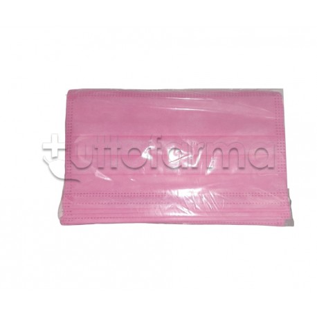Mascherina Chirurgica Monouso a Triplo Strato My Mask Pro Fuxia - Confezione 10 Pezzi - 20 Centesimi a Mascherina