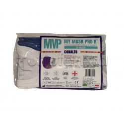 Mascherina Chirurgica Monouso a Triplo Strato My Mask Pro Cobalto - Confezione 10 Pezzi - 20 Centesimi a Mascherina