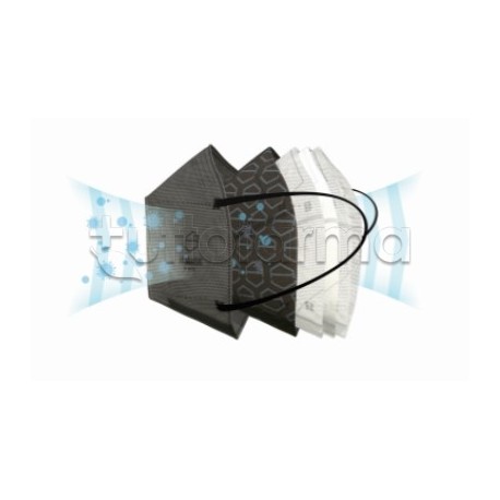 Mascherina Respiratoria Filtrante FFP2 Av Mask Pro con Grafene Antibatterico - Confezione da 5 Pezzi