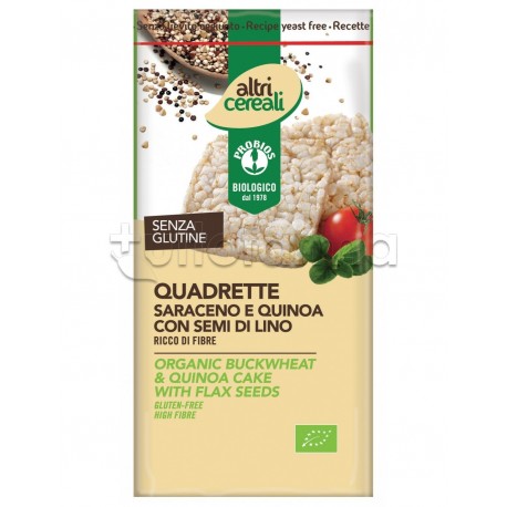 Probios Altri Cereali Quadrette di Saraceno e Quinoa Senza Glutine 130g