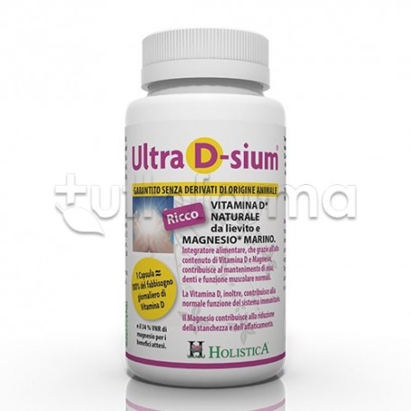 Ultra D-Sium Integratore con Vitamina D Naturale 60 Capsule Ultra D-Sium Integratore con Vitamina D Naturale 60 Capsule