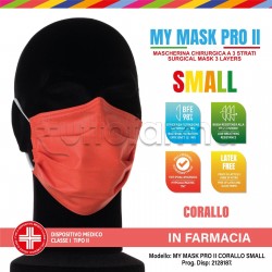 Mascherina Chirurgica Small per Bambini Monouso a Triplo Strato Corallo- Confezione 10 Pezzi - 20 Centesimi a Mascherina Mascherina Chirurgica Small per Bambini Monouso a Triplo Strato Corallo- Confezione 10 Pezzi - 20 Centesimi a Mascherina