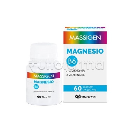 Marco Viti Massigen Magnesio B6 Integratore 60 Capsule Marco Viti Massigen Magnesio B6 Integratore 60 Capsule