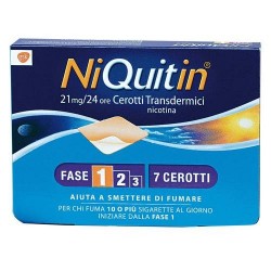 NiQuitin 7 Cerotti Transdermici 21 mg/24 h Nicotina per Disassuefazione da Sigarette