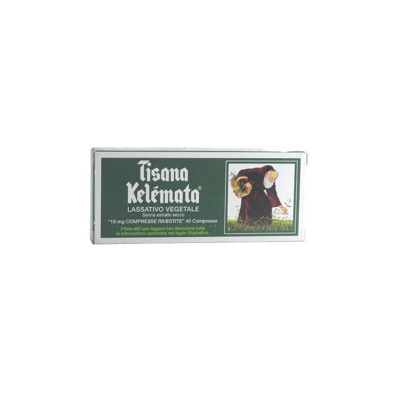 confezione di Tisana Kelemata 40 Compresse Rivestite 16 mg Lassativo per Stitichezza