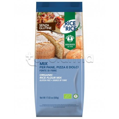 Probios Rice&Rice Preparato con Farina di Riso per Pane e Pizza Senza Glutine 500g Probios Rice&Rice Preparato con Farina di Riso per Pane e Pizza Senza Glutine 500g
