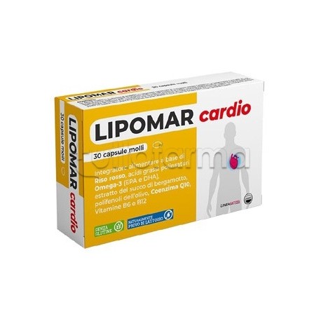 Lipomar Cardio Integratore per Cuore con Riso Rosso 60 Capsule Lipomar Cardio Integratore per Cuore con Riso Rosso 60 Capsule