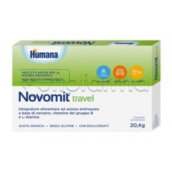 Humana Novomit Travel Integratore per Nausea 12 Gomme Da Masticare