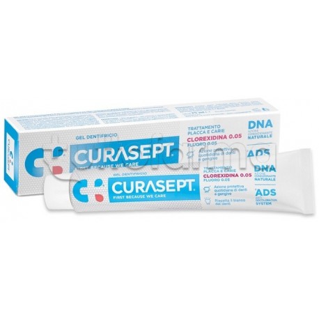 Curasept Clorexidina 0,05% ADS+DNA Gel Dentifricio Antiplacca 75ml
