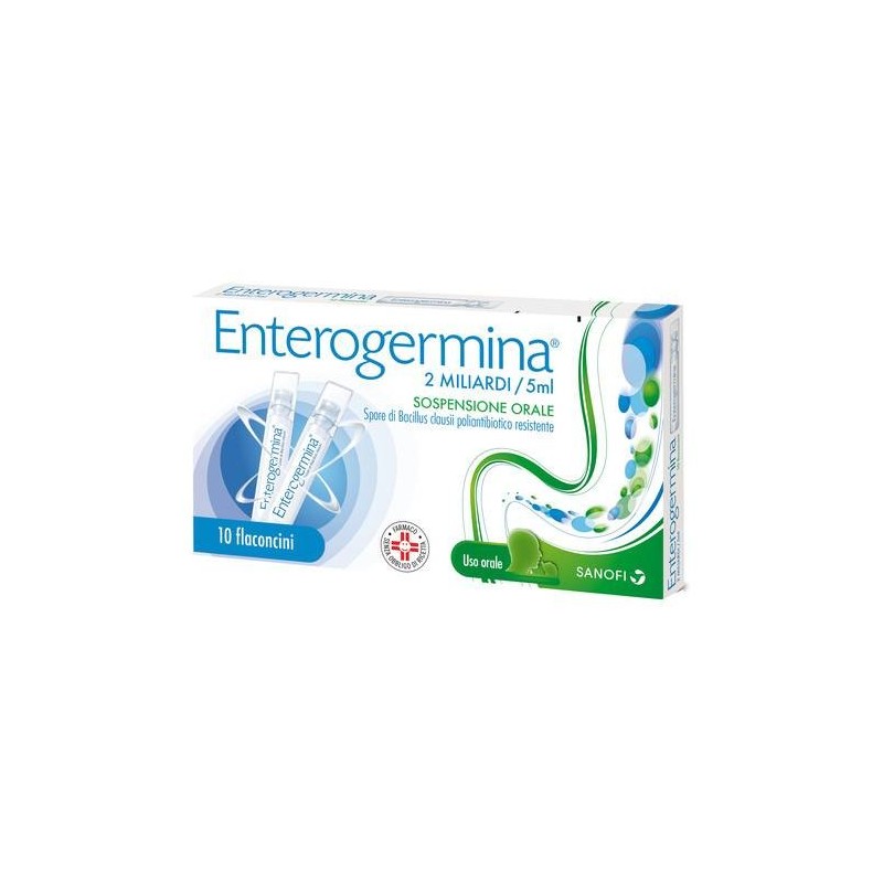 scatola di Enterogermina 2 Miliardi Fermenti Lattici 10 Flaconcini 5 ml