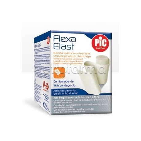 Pic Flexa Elast Benda Elastica Bianca 12cmX4,5m 1 Pezzo
