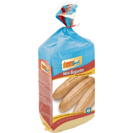 Aminò Happy D Mini Baguette pane leggero e digeribile per diete ipoproteiche 300 g Aminò Happy D Mini Baguette pane leggero e digeribile per diete ipoproteiche 300 g