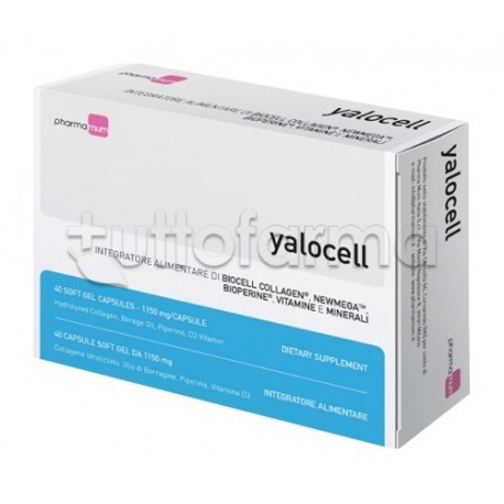 Yalocell Integratore per Ossa, Pelle e Articolazioni 40 Capsule Soft Gel