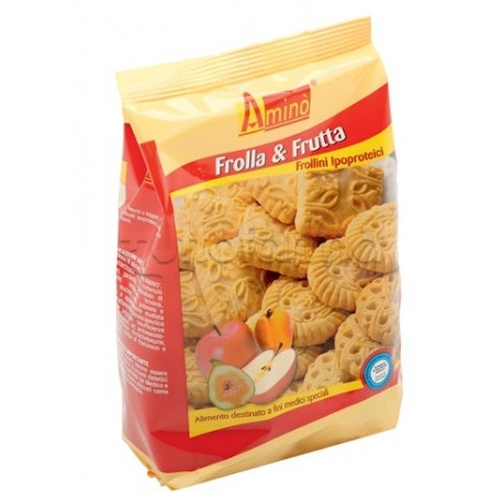 Aminò Frolla & Frutta aproteici biscotti aproteici senza glutine con frutta 200 g Aminò Frolla & Frutta aproteici biscotti aproteici senza glutine con frutta 200 g