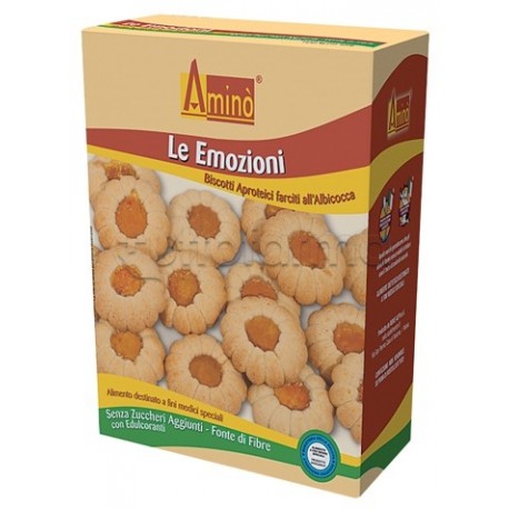 Aminò Le Emozioni biscotti aproteici all’albicocca per dieta ipoproteica 250 g Aminò Le Emozioni biscotti aproteici all’albicocca per dieta ipoproteica 250 g