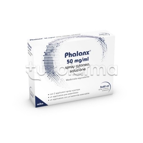 Phalanx Spray Cutaneo per Caduta di Capelli Alopecia  Formato Convenienza 3 Flaconi da 60ml