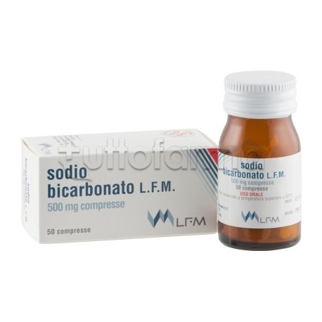 Sodio Bicarbonato L.F.M. per Iperacidità Gastrica 500 mg Compresse