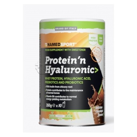 Named Sport Protein'n Hyaluronic Integratore per Ossa, Articolazioni e Muscoli 260g Named Sport Protein'n Hyaluronic Integratore per Ossa, Articolazioni e Muscoli 260g