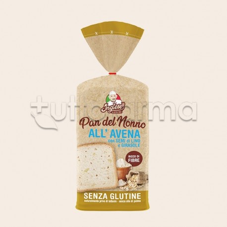 Inglese Pan del Nonno all'Avena con Semi di Lino e Girasole Senza Glutine 300g Inglese Pan del Nonno all'Avena con Semi di Lino e Girasole Senza Glutine 300g