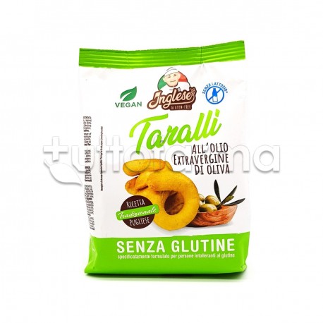 Inglese Taralli all'Olio Extra Vergine di Oliva Senza Glutine 180g Inglese Taralli all'Olio Extra Vergine di Oliva Senza Glutine 180g