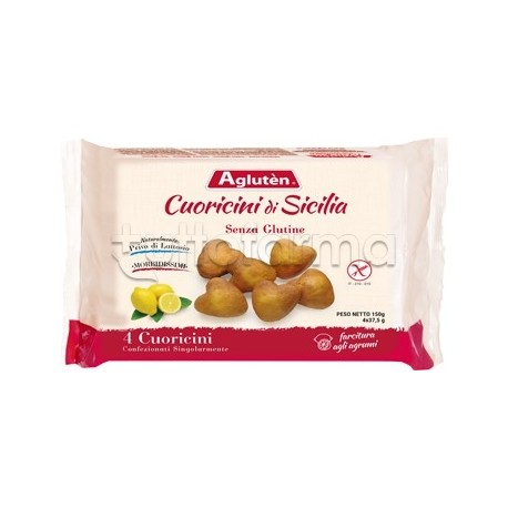 Agluten Cuoricini di Sicilia merendine senza glutine agli agrumi 150g Agluten Cuoricini di Sicilia merendine senza glutine agli agrumi 150g