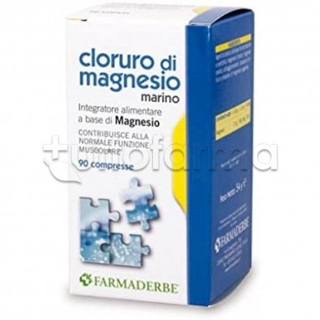 Farmaderbe Cloruro Magnesio Integratore per Muscoli 90 Compresse