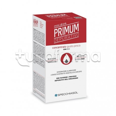 Specchiasol Primum Depurativo Mini Drink Gusto Pesca 15 Bustine