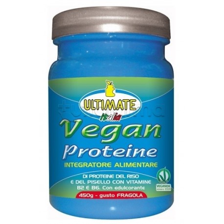 Ultimate Vegan Proteine Fragola per Massa Muscolare e Recupero 450 g Ultimate Vegan Proteine Fragola per Massa Muscolare e Recupero 450 g