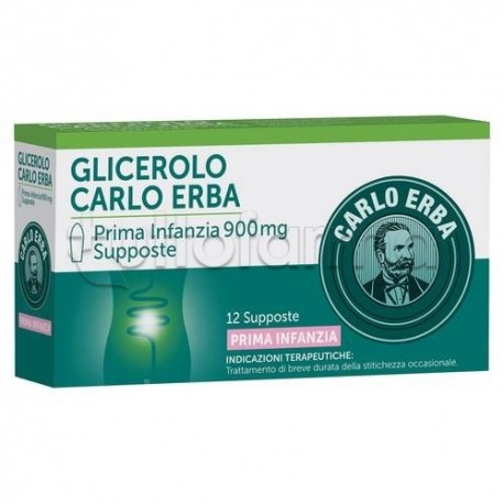 Glicerolo Prima Infanzia Supposte Lassative per Stitichezza 12 Supposte