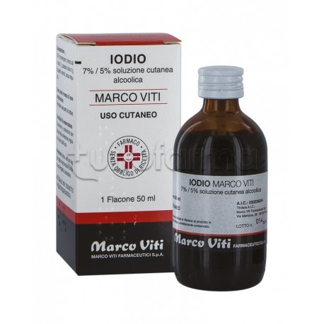 Tintura Iodio Marco Viti 7% 5% 50 ml Disinfettante Pelle