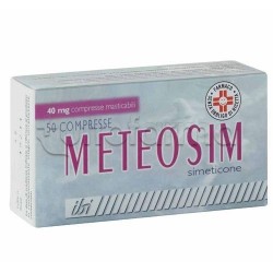 Meteosim 50 Compresse Masticabili 40 mg per Meteorismo e Gonfiore