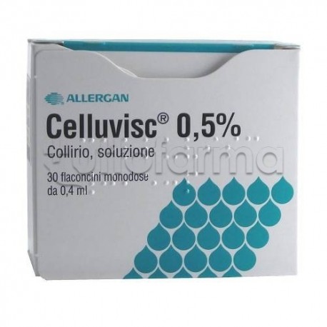 Celluvisc Collirio Monodose Idratante e Lubrificante 30 Flaconcini 0,4 ml 5 mg/ml