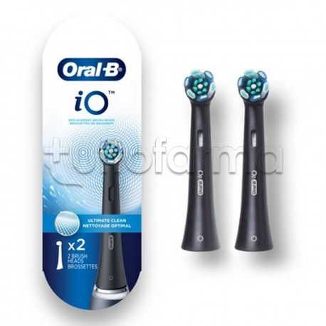 Oral-B Testine di Ricambio IO Ultimate Clean per IO Nero 2 Pezzi
